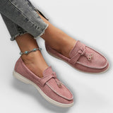 Jana | Mocasines de mujer beige con cuerda decorativa