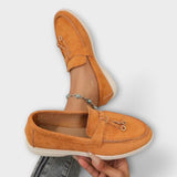 Jana | Mocasines de mujer beige con cuerda decorativa