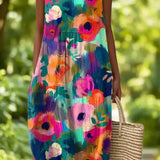 Callie™ – Vestido elegante sin mangas con patrón floral