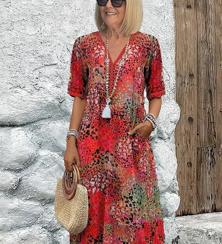 Fatima – Vestido con patrón floral