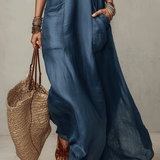 Vestido maxi bohemio de caída fluida sin esfuerzo