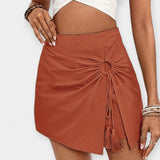 Milvi | Pantalones cortos de tiro alto con detalles de falda