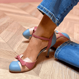 Bellarosa | Sandalias de colores con nudo y tiras, con punta redonda