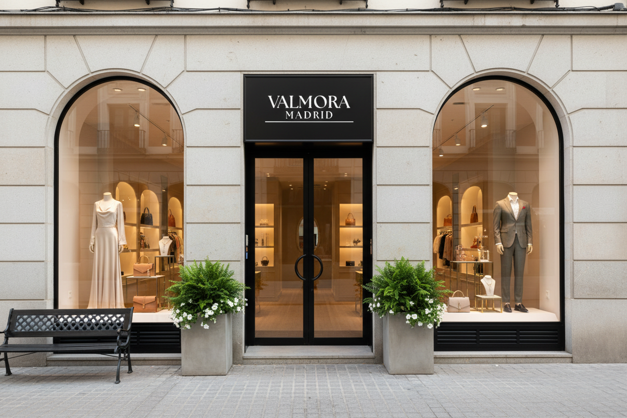 Fachada boutique Valmora Madrid