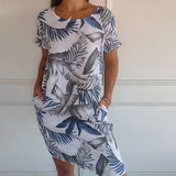 Vestido de verano para señora con bolsillos y estampado vibrante