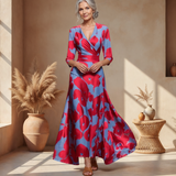Saffie - Vestido estampado cruzado