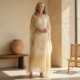 Paetyn | Vestido maxi con escote redondo y mangas largas