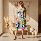 Priya - Vestido floral en acuarela