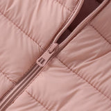 Chaqueta de Puffer Acolchada con Capucha para Mujer con Cierre Frontal