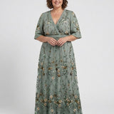 Evadne | Vestido maxi estampado con escote en V