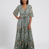 Evadne | Vestido maxi estampado con escote en V