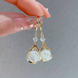 Opal Glow | Pendientes de ópalo blanco Zelta