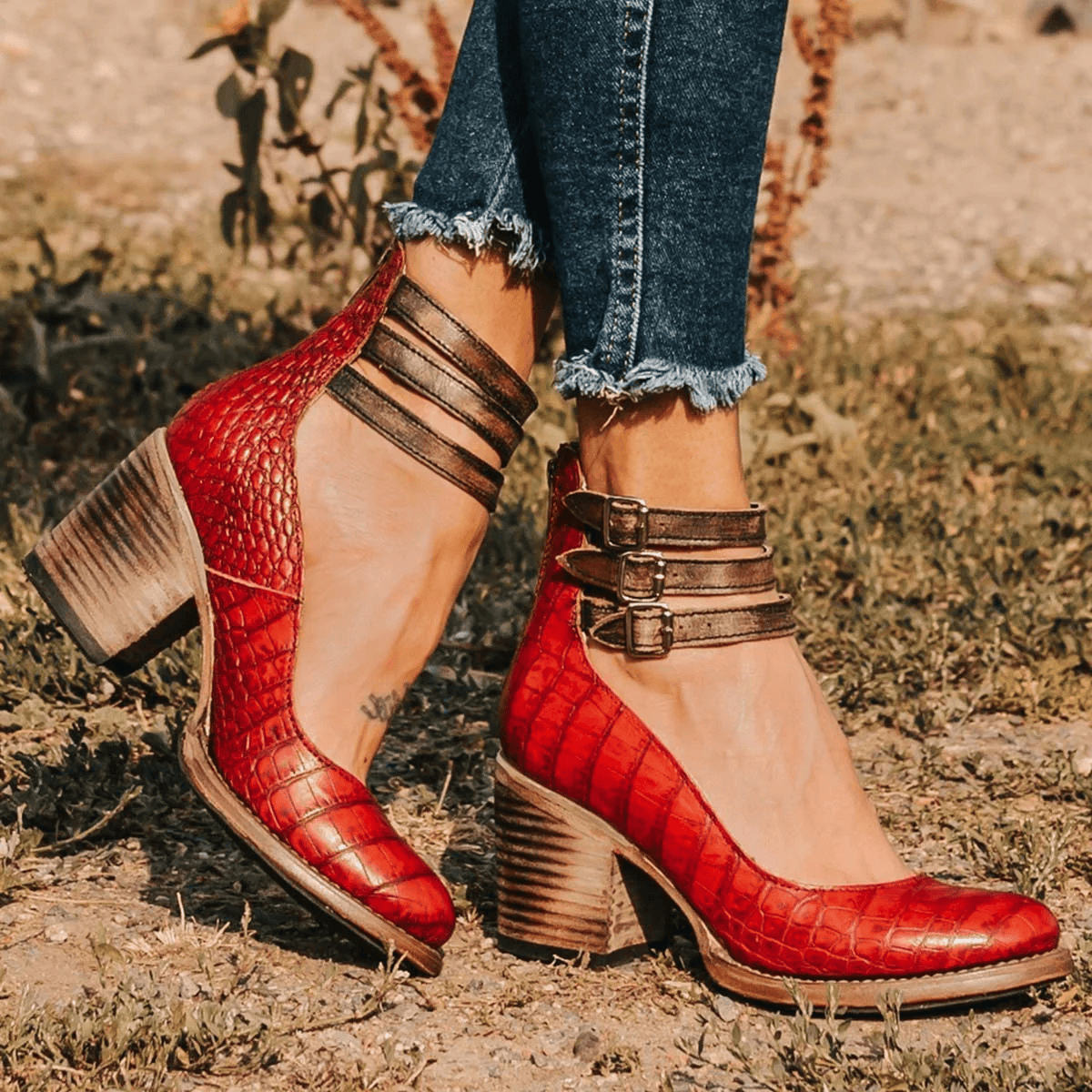 Ginevra™ | Zapatos de tacón alto con suelas gruesas y múltiples correas