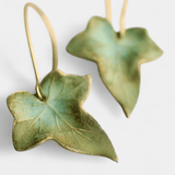 Johanna | Pendientes en forma de hoja verde retro