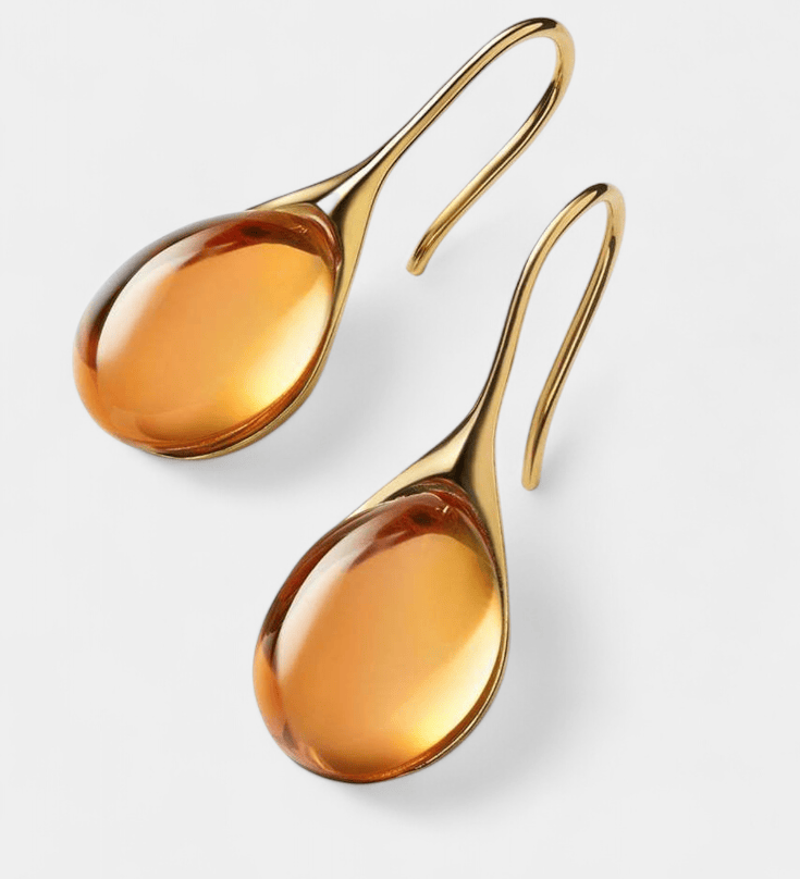 Aira | Conjunto de pendientes de cristal con acabado en oro y plata