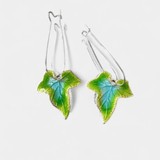 Johanna | Pendientes en forma de hoja verde retro
