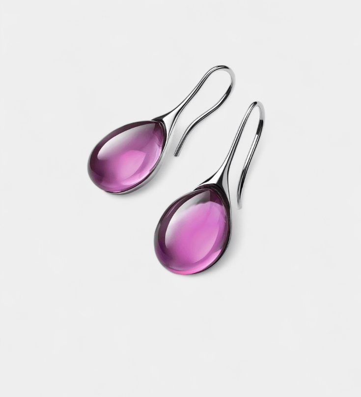 Aira | Conjunto de pendientes de cristal con acabado en oro y plata