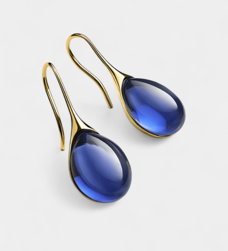 Aira | Conjunto de pendientes de cristal con acabado en oro y plata