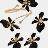 Berit | Conjunto de accesorios de flores: pulsera, pendientes y anillos