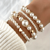 Conjunto de pulseras de perlas de lujo – diseño excepcional