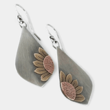Anni | Pendientes de girasol bohemios con colgante