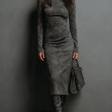 Mildred™ Vestido largo elegante en ante