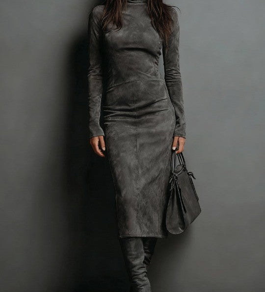 Mildred™ Vestido largo elegante en ante