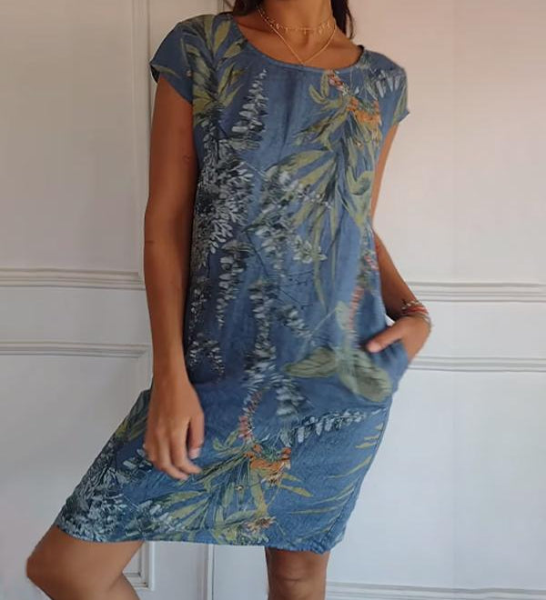 Ysella - Vestido estampado relajado