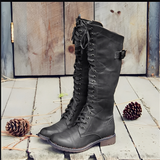 Désirée - Elegantes botins altos com cadarços para mulheres