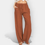Malika | Pantalones de lino de diseño fluido