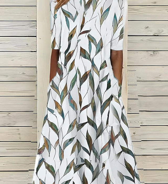 Sela™ – Vestido midi con flores costeras