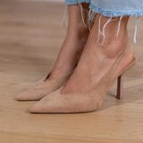 Marlena™ | Zapatos de Tacón para Mujer en Color Nude con Punta Afiliada