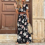 Teske™ - Vestido maxi estilo Ibiza - incluye cinturón