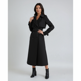 Abrigo Trench Largo con Cinturón para Mujer y Frente Doble Botonadura