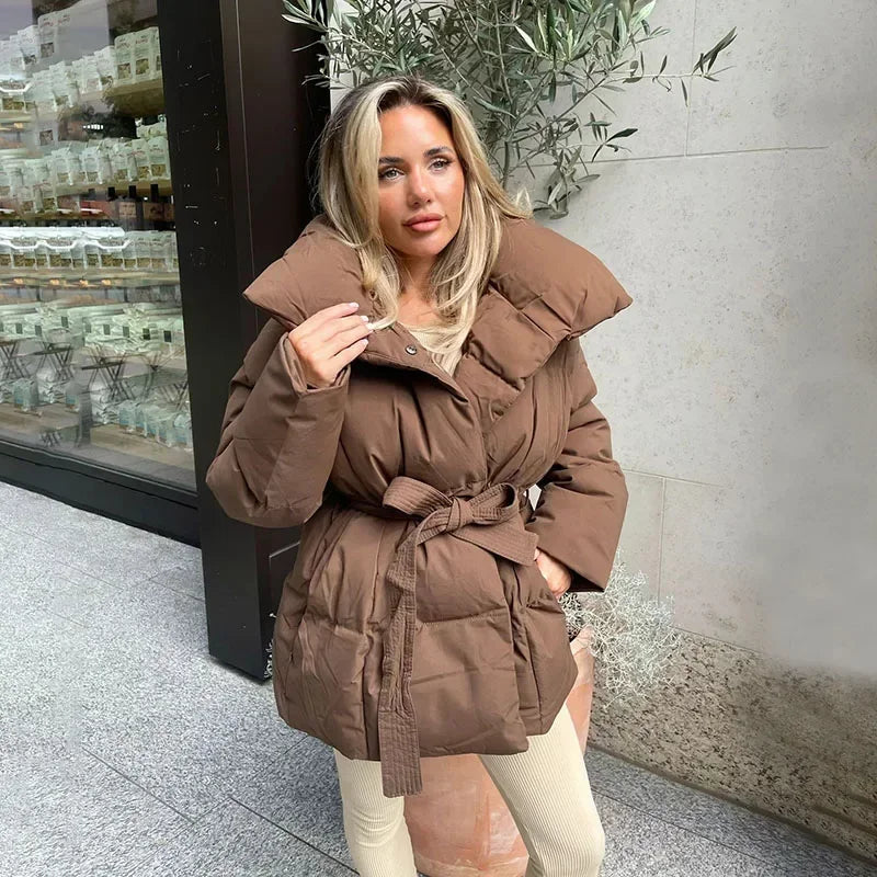 Chaqueta Puffer Acolchada Oversized para Mujer