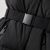 Chaqueta acolchada con capucha para mujer y cintura ceñida