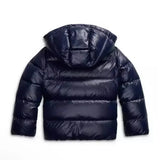 Chaqueta de Plumas con Capucha para Mujeres con Cierre Frontal y Bolsillos
