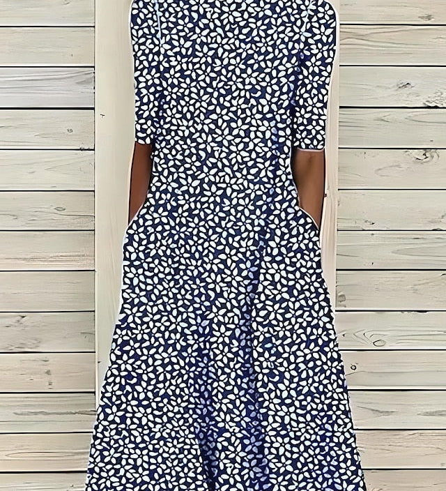 Sela™ – Vestido midi con flores costeras